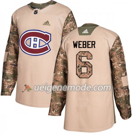 Herren Eishockey Montreal Canadiens Trikot Shea Weber 6 Adidas 2017-2018 Camo Veterans Day Practice Authentic